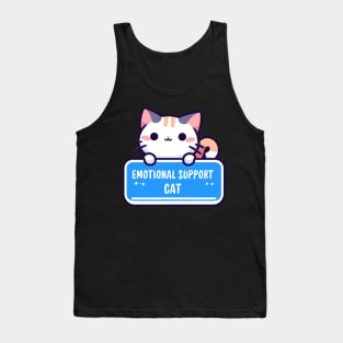 Kawaii Emotional Support Cat Tank Top